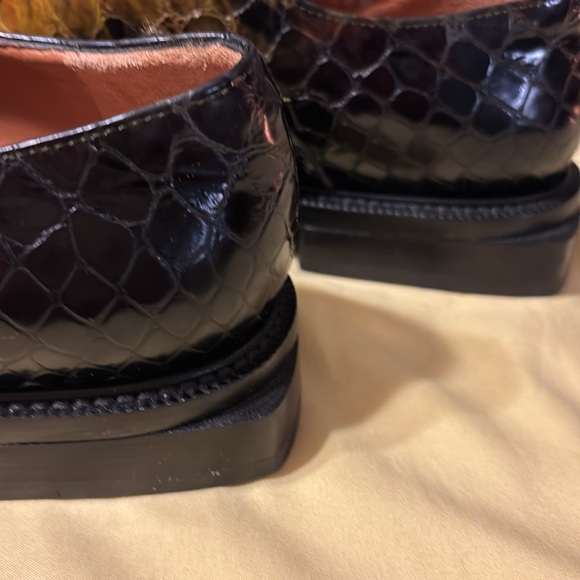 NWT Clergerie Rayanes snake-embossed Oxford shoe 37.5 - Picture 6 of 7